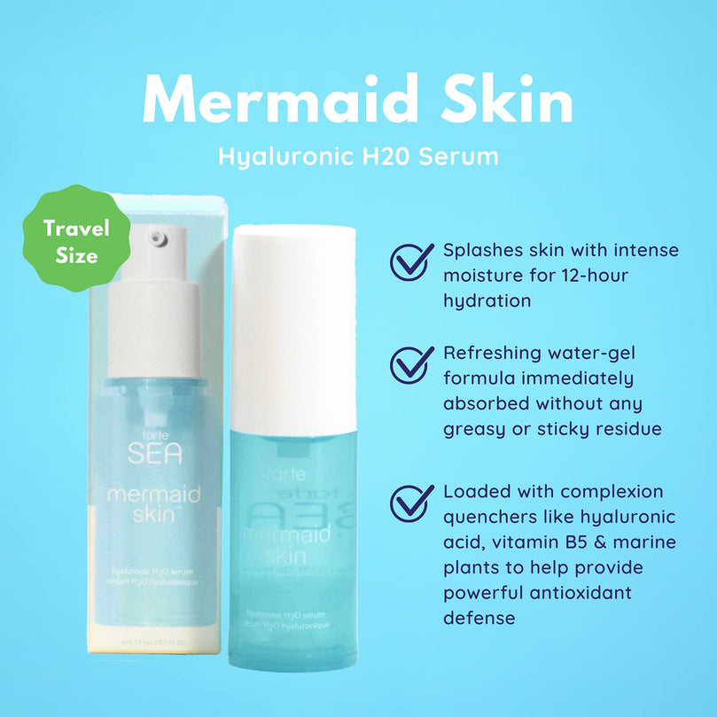 Tarte travel-size mermaid skin hyaluronic H₂O serum