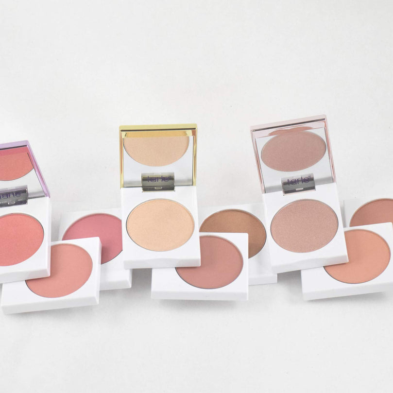Tarte Cosmetics Authority Blush Amazonian Clay Cheek Wardrobe, 9 Shades in 3 Compact Makeup Stacks - Blush, Highlighter, and Bronzer, Limited Edition