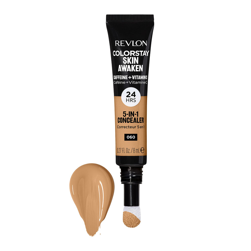 Revlon ColorStay Skin Awaken Cream Concealer Makeup, Longwear, 060 Deep, 0.27 fl oz