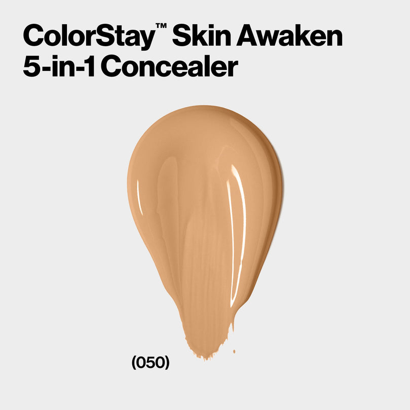 Revlon ColorStay Skin Awaken Cream Concealer Makeup, Longwear, 050 Medium Deep, 0.27 fl oz