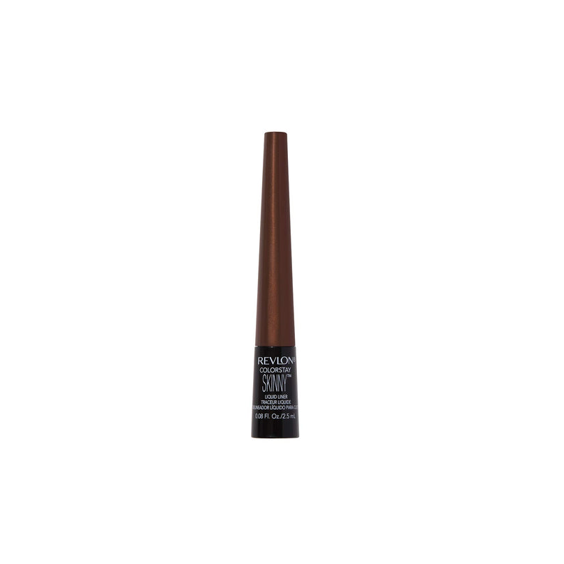 Revlon ColorStay Skinny Liquid Eyeliner, Waterproof, Smudgeproof, Longwearing Eye Makeup with Ultra-fine Tip, Mahogany Flame, 0.08 oz