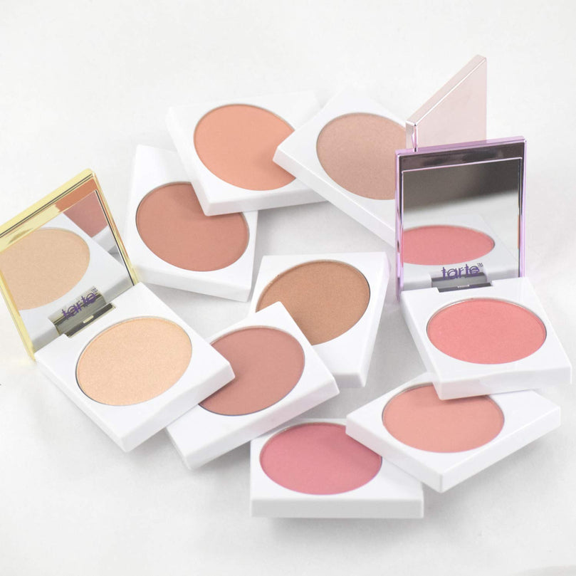 Tarte Cosmetics Authority Blush Amazonian Clay Cheek Wardrobe, 9 Shades in 3 Compact Makeup Stacks - Blush, Highlighter, and Bronzer, Limited Edition