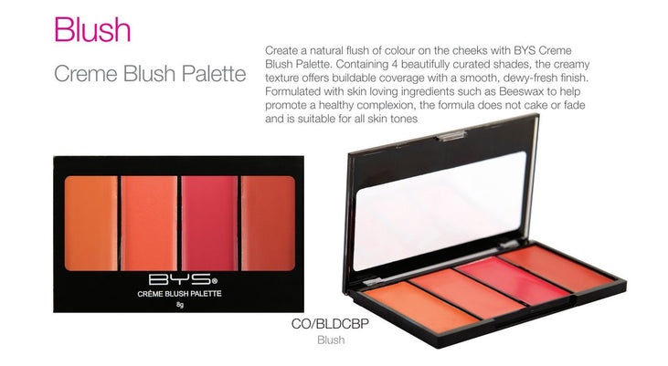 BYS Cream Blush Palette - Petal Pathway - 4 Shades