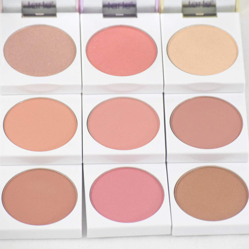 Tarte Cosmetics Authority Blush Amazonian Clay Cheek Wardrobe, 9 Shades in 3 Compact Makeup Stacks - Blush, Highlighter, and Bronzer, Limited Edition