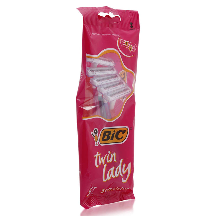 BIC Twin Lady, Pack 5, Twin Blade Razor