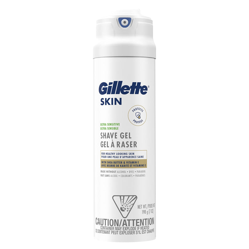 Gillette Skin Ultra Sensitive Shave Gel Aftershaves for Men, 7 oz