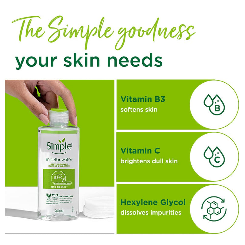 Simple Kind To Skin Micellar Cleansing Water 200Ml
