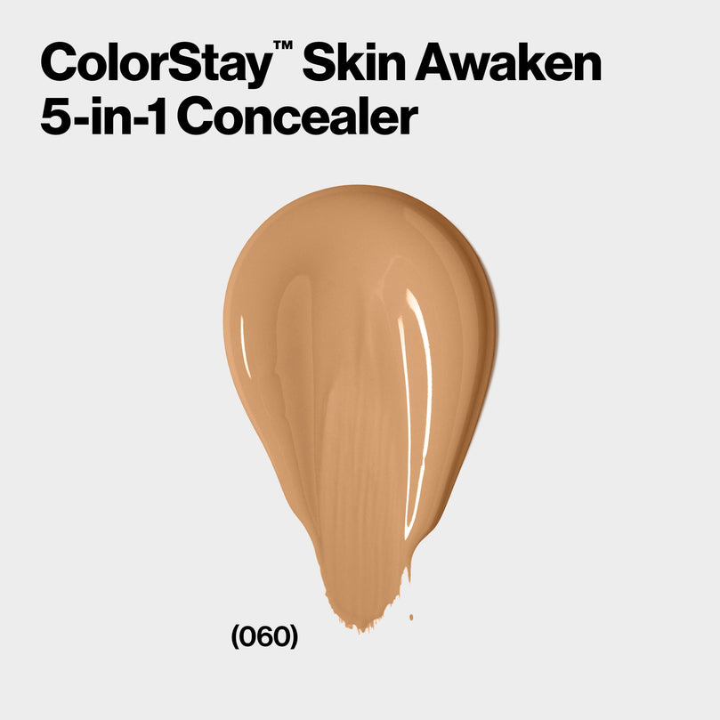 Revlon ColorStay Skin Awaken Cream Concealer Makeup, Longwear, 060 Deep, 0.27 fl oz