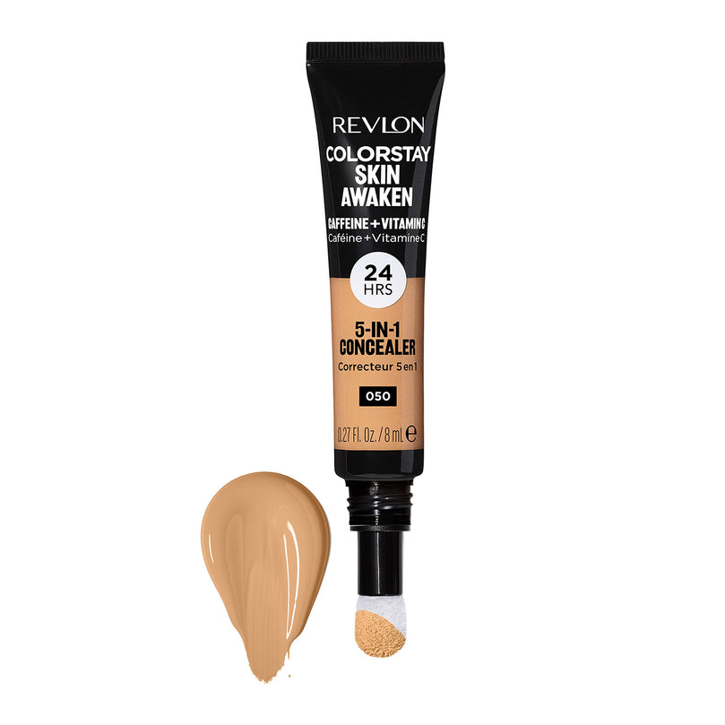 Revlon ColorStay Skin Awaken Cream Concealer Makeup, Longwear, 050 Medium Deep, 0.27 fl oz