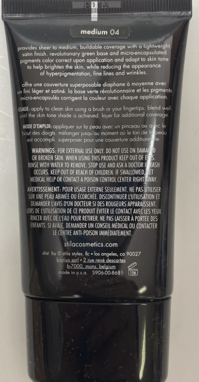 Stila CC Color Correcting Cream - 04 Medium 1.3 Oz