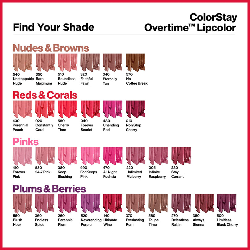 Revlon Liquid Lipstick with Clear Lip Gloss by Revlon, ColorStay Face Makeup, Overtime Lipcolor, Dual Ended with Vitamin E in Pink, 490 For Keeps Pink, 0.07 fl oz