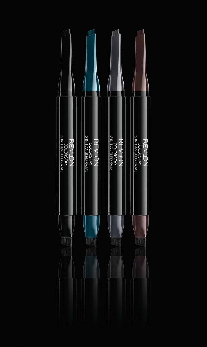 Revlon ColorStay 2-in-1 Angled Kajal Eyeliner, Waterproof Eye Makeup with Smudge Brush for Smokey Eyes, Evergreen (103), 0.01 oz