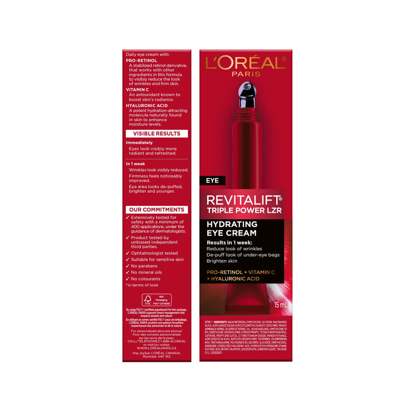 L'Oreal Paris Revitalift Anti Aging Eye Cream, 0.5 fl oz