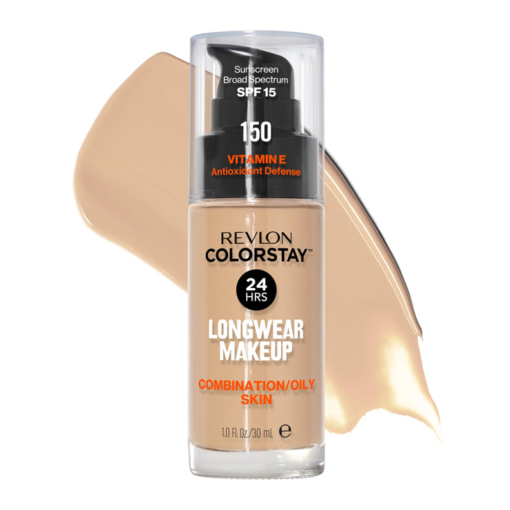 Revlon ColorStay Liquid Foundation, Face Makeup for Combination & Oily Skin - 150 Buff 1 Fl Oz