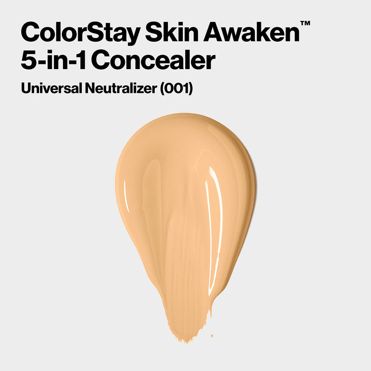 Revlon ColorStay Skin Awaken Cream Concealer Makeup, Longwear, 001 Universal Neutralizer, 0.27 fl oz