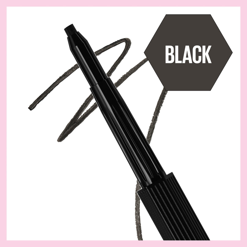 Maybelline Eyestudio Hyper Easy No Slip Pencil Eyeliner Makeup, Black, 0.021 oz.