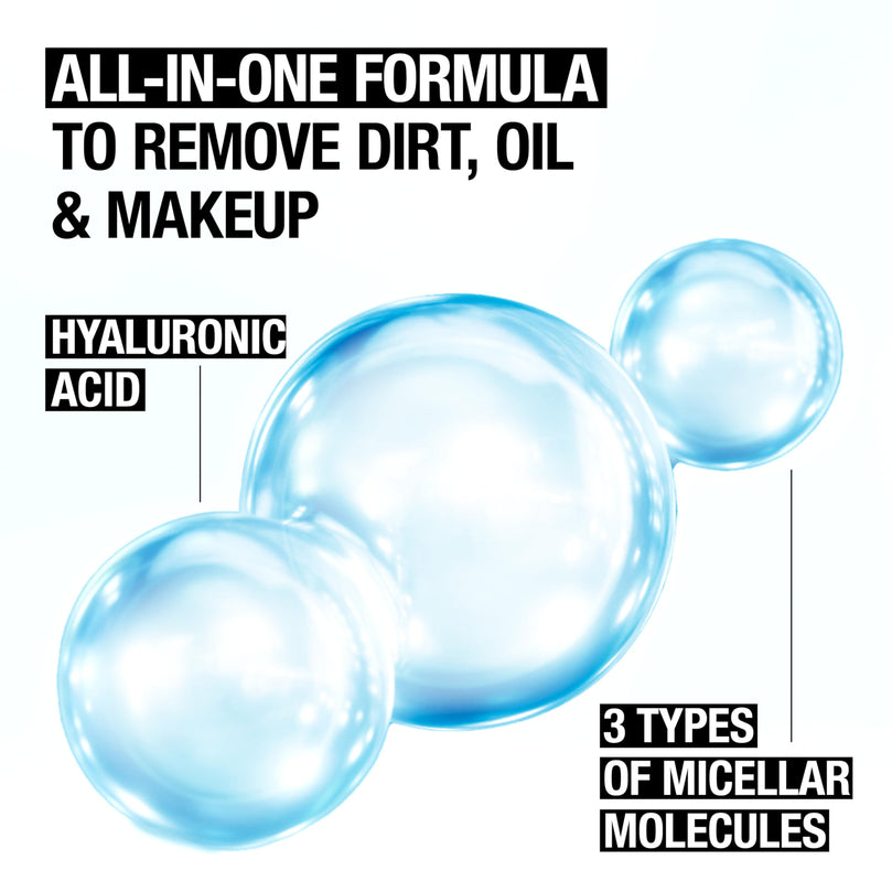 Neutrogena Hydro Boost Micellar Water with Hydrating Hyaluronic Acid, Micellar Cleansing Water for Sensitive Skin Removes Makeup, Dirt & Oil, Non-Comedogenic & Alcohol-Free, 13.5 fl. oz