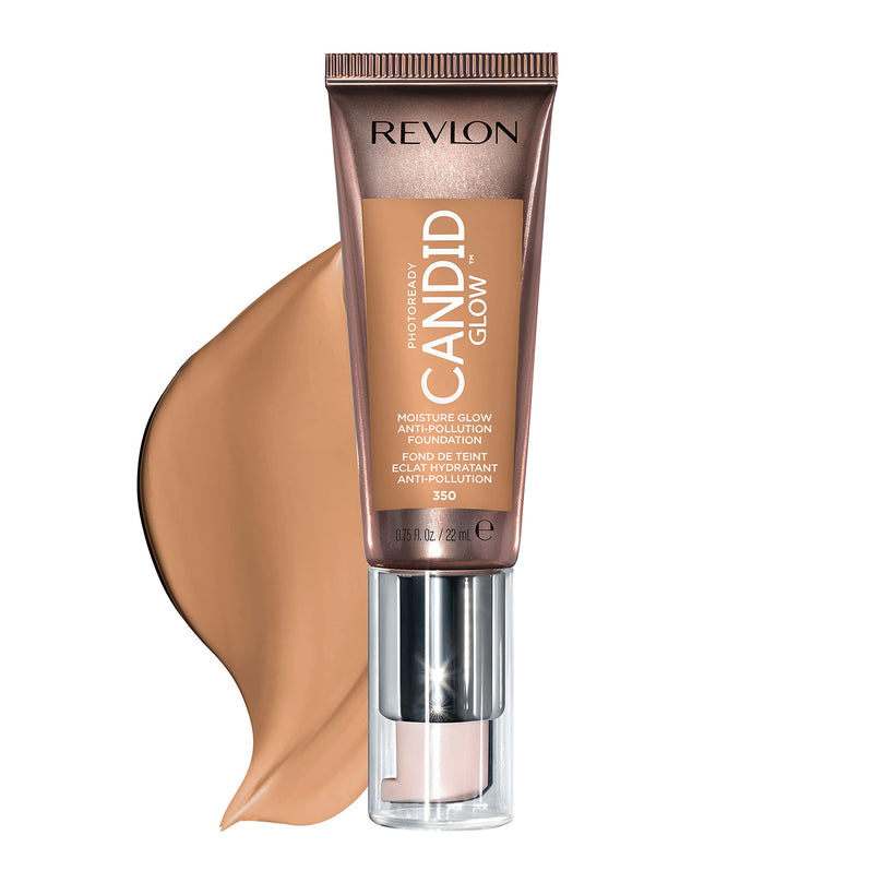 Revlon Photoready Candid Moisture Glow Anti-Pollution Foundation - 350 Natural Tan, 0.75 oz