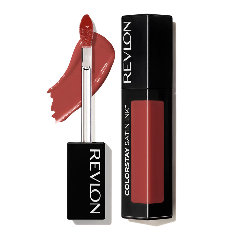 Revlon Liquid Lipstick, Face Makeup, ColorStay Satin Ink, Longwear Rich Lip Colors, Formulated with Black Currant Seed Oil, 013 Holy Pumpkin, 0.17 Fl Oz