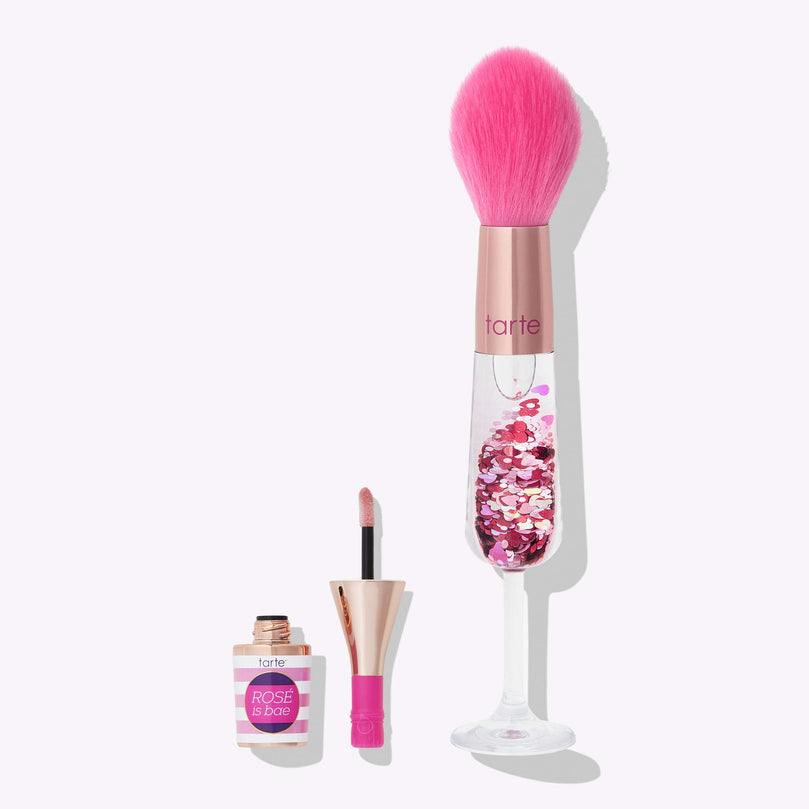 TARTE ROSE IS BAE lip gloss & brush set