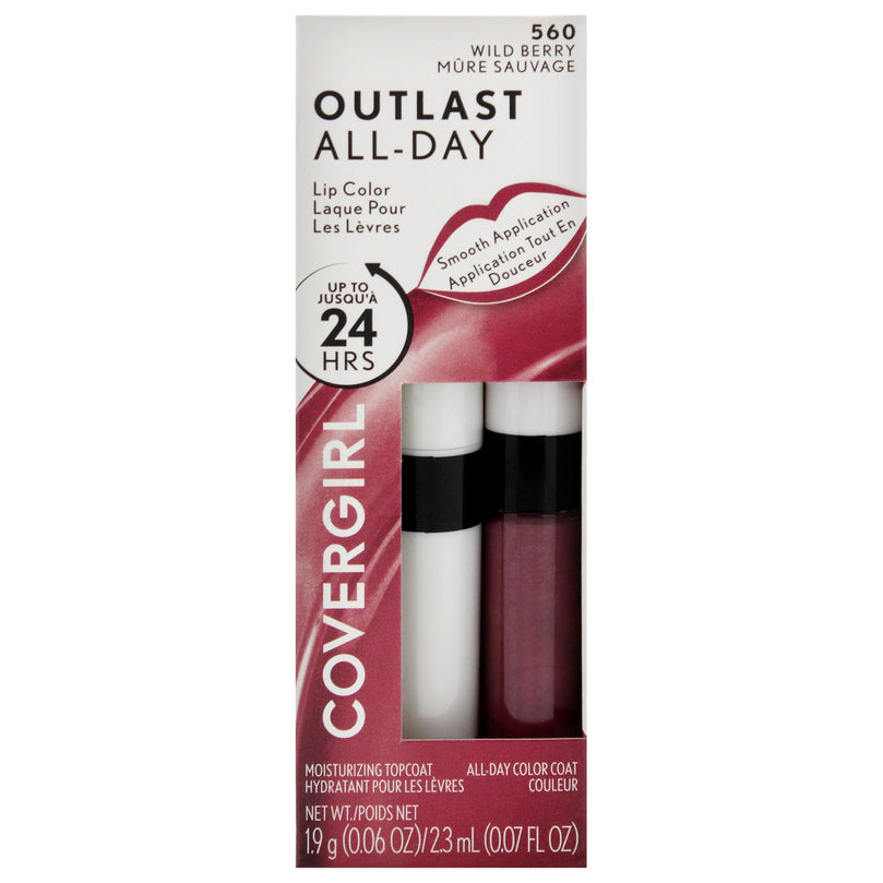 Covergirl Outlast All-Day Lip Color With Topcoat, Wild Berry