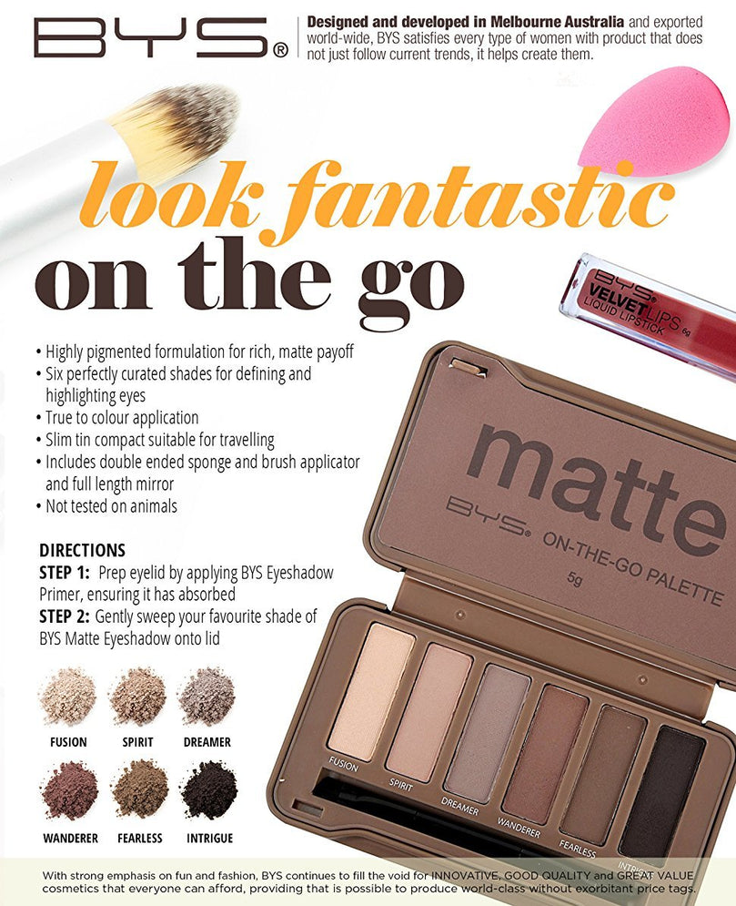 BYS On The Go Matte Palette 5g / 0.17 oz