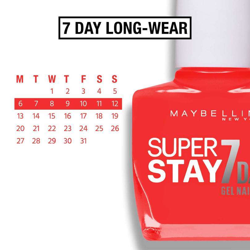 Maybelline Forever Strong SuperStay 7day Gel 490 Hot Salsa Nail Polish 10ml by Maybelline