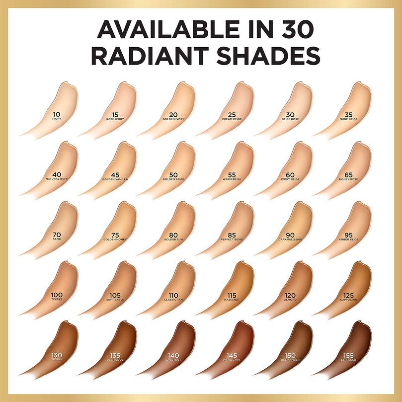 L'Oreal Paris Age Perfect Radiant Serum Foundation with SPF 50, Golden Vanilla, 1 fl. oz.
