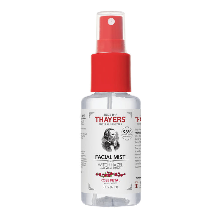 Thayers Rose Petal Witch Hazel Travel Size Face Mist, 3 oz