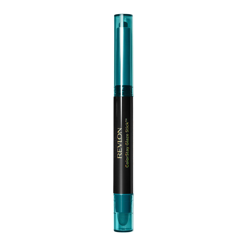 REVLON ColorStay Glaze Stick Eye Shadowliner, Longlasting Shimmer Cream Shadow and Liner Makeup in Blue, 875 Sapphire, 0.037 oz