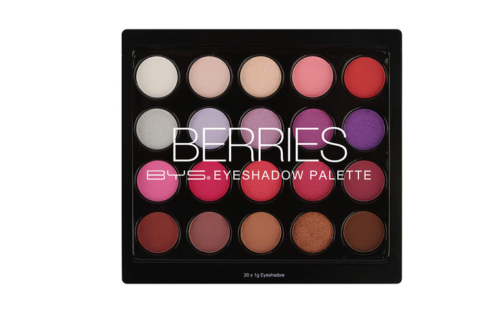 BYS Berries Eyeshadow Palette, 20 Color Collection Kit - Matte & Metallic Shades, Silky Smooth Finish - Travel-ready