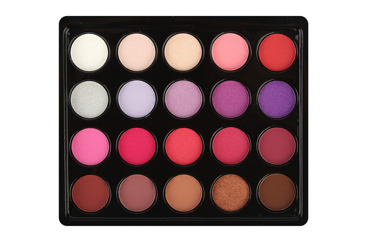 BYS Berries Eyeshadow Palette, 20 Color Collection Kit - Matte & Metallic Shades, Silky Smooth Finish - Travel-ready