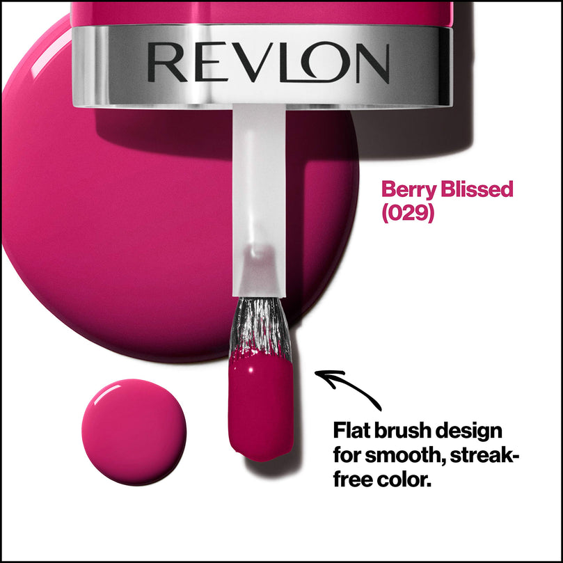 REVLON Ultra HD Snap Nail Polish, Glossy Nail Color, 100% Vegan Formula, No Base and Top Coat Needed, 029 Berry Bliss, 0.27 Fl Oz