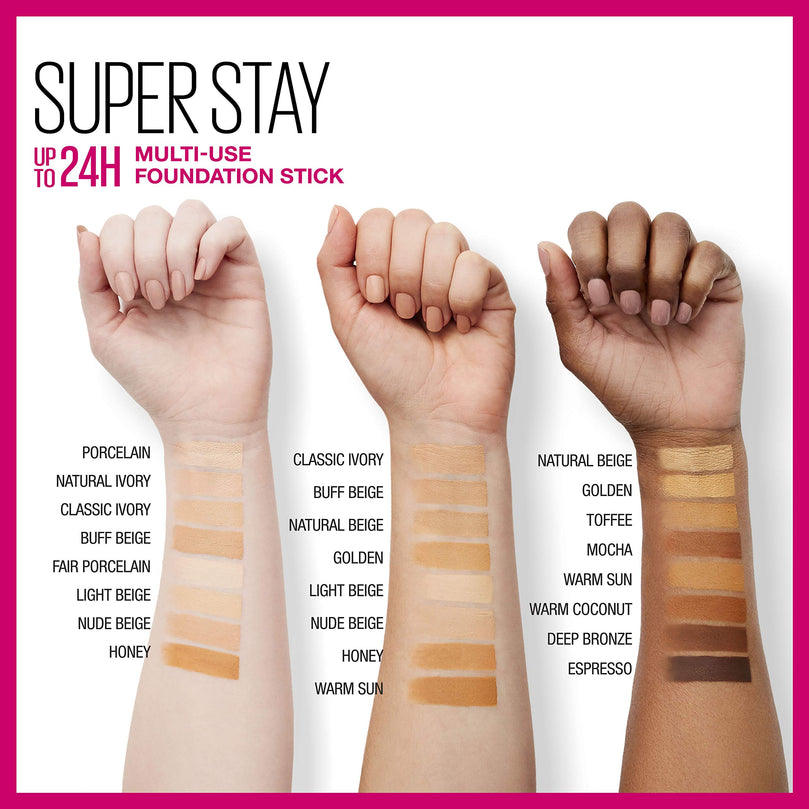 Maybelline Super Stay Foundation Stick For Normal to Oily Skin, Deep Bronze