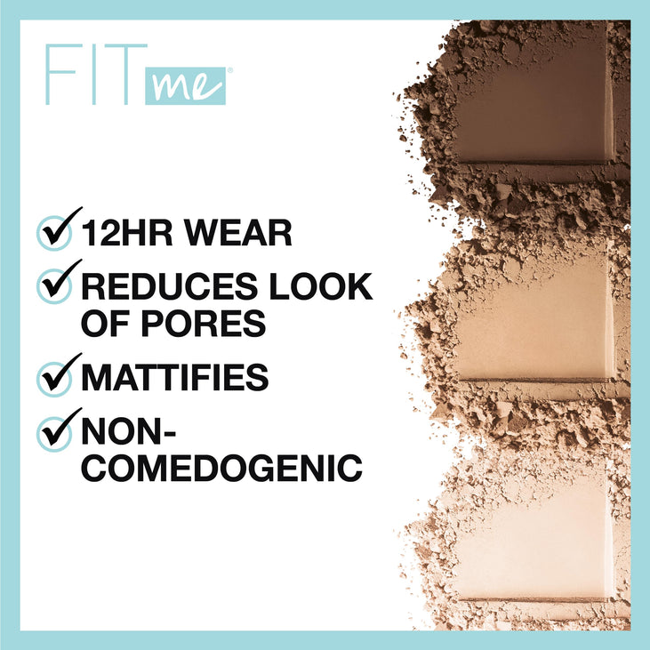 Maybelline Fit Me Matte + Poreless Powder Foundation Makeup, 312 Golden, 0.29 oz