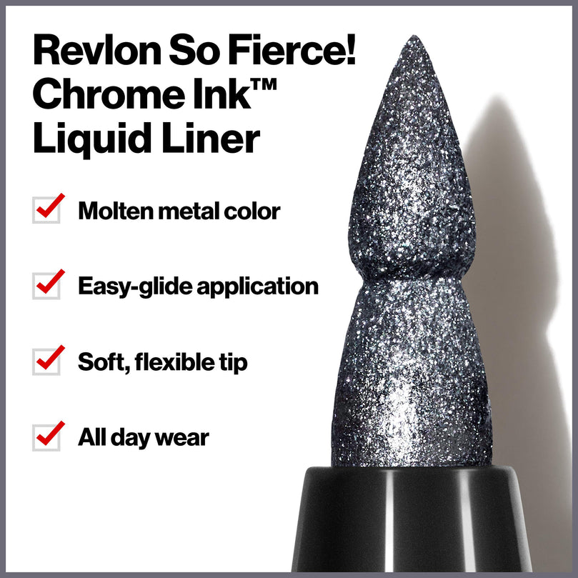 Revlon So Fierce! Chrome Ink Liquid Eyeliner 901 Gunmetal 0.03 oz