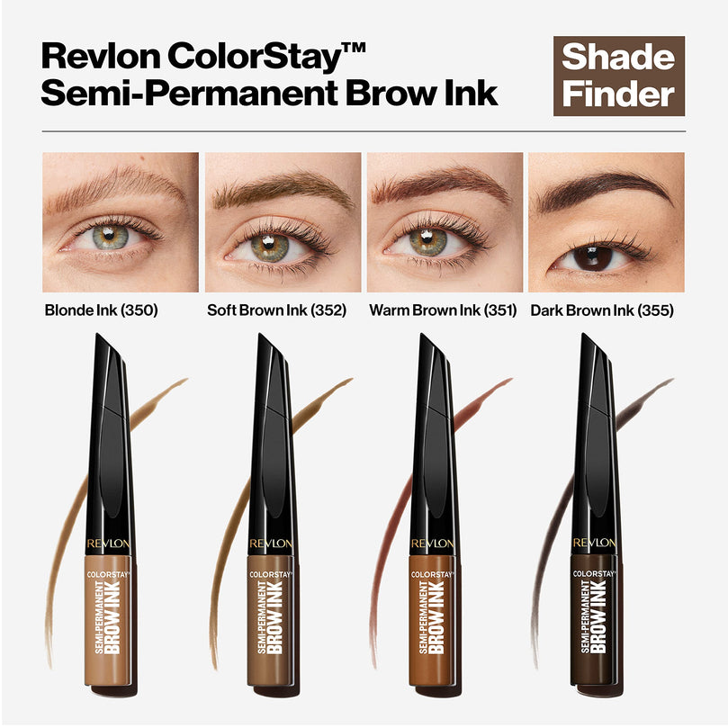 Revlon ColorStay 5-in-1 Semi-Permanent Brow Ink with Spoolie Brush - 352 Soft Brown Ink 0.09 fl oz