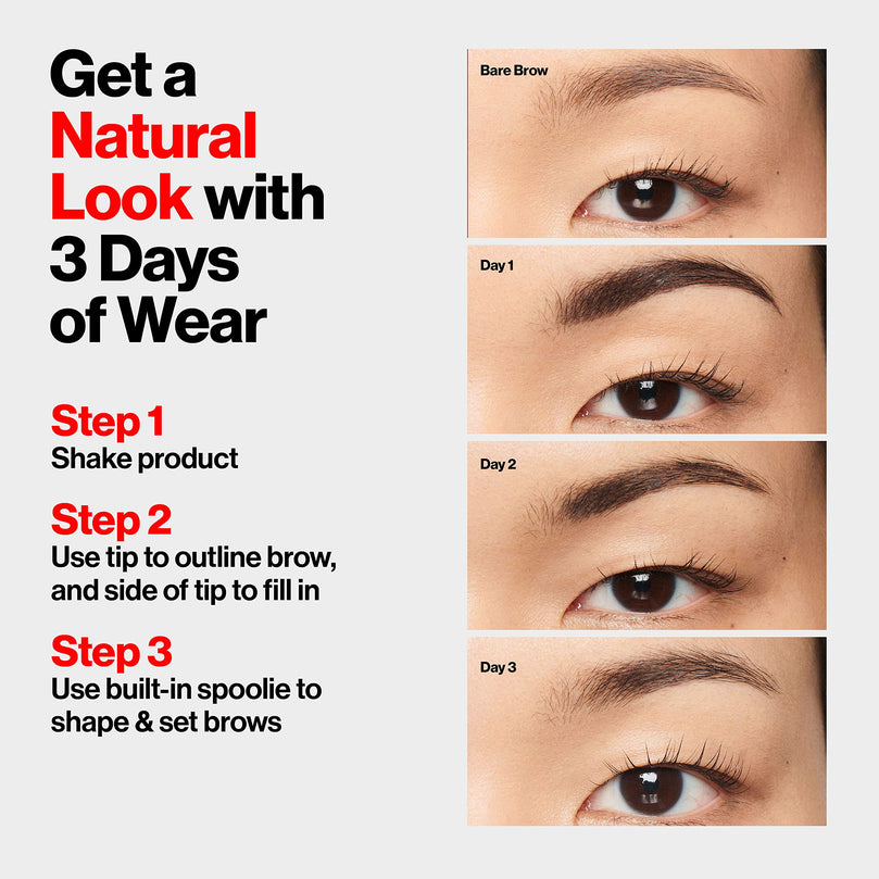 Revlon ColorStay 5-in-1 Semi-Permanent Brow Ink with Spoolie Brush - 352 Soft Brown Ink 0.09 fl oz