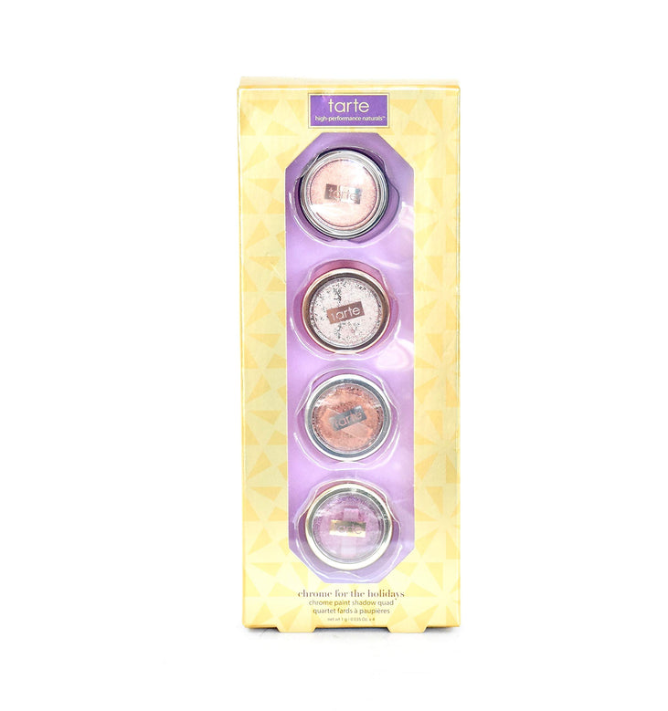 Tarte Chrome For The Holidays Eye Paint Shadow Quad 4-Piece Set (Includes: Wild At Heart, Frose, Citrine, Pink Diamonds)