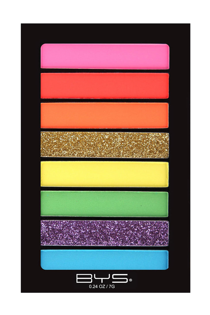 BYS Women's 8-Piece Eye Shadow Palette, Easy Blendable Eye Pigments, Let's Party