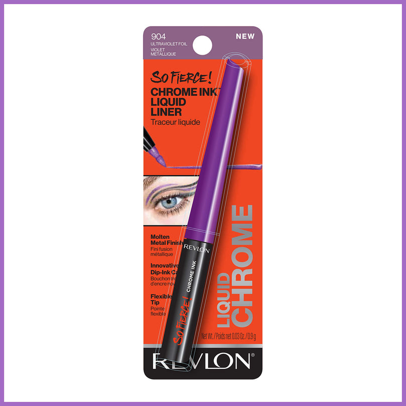 Revlon So Fierce! Chrome Ink Liquid Eyeliner Pen, 904 Ultraviolet Foil