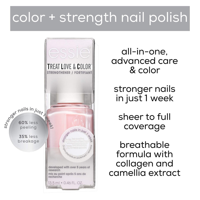 essie Treat Love Color Strengthener Nail Polish, Glow The Distance, 0.46 fl oz Bottle