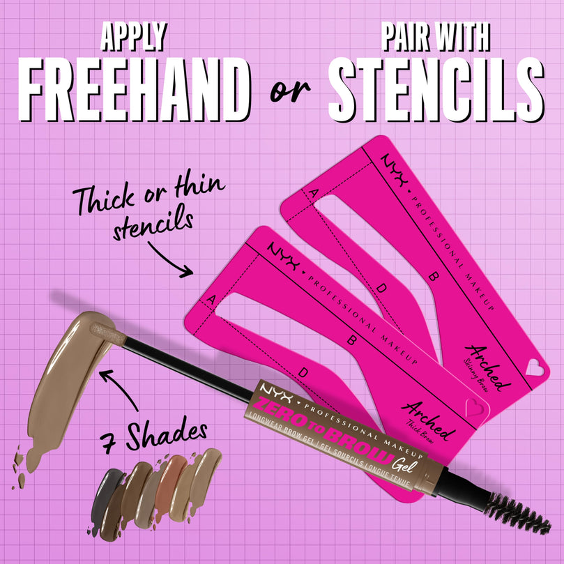 NYX PROFESSIONAL MAKEUP Zero to Brow, Longwear Eyebrow Gel, Ash Blonde