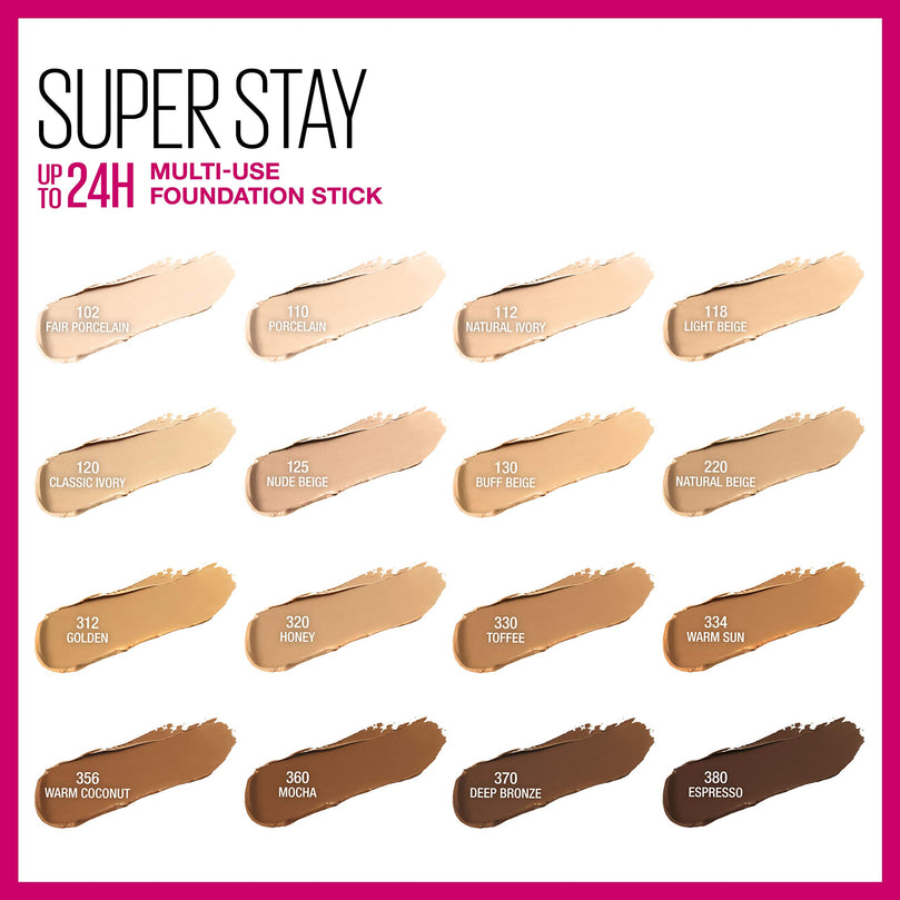 Maybelline Super Stay Foundation Stick For Normal to Oily Skin, Deep Bronze