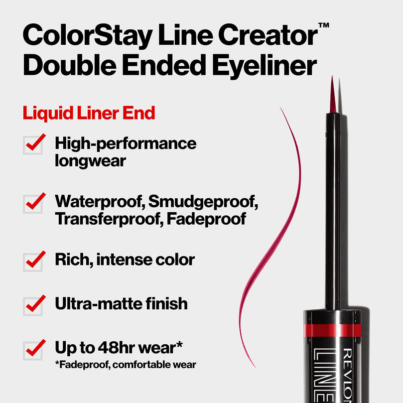 Revlon ColorStay Line Creator Waterproof Eyeliner Pencil, 151 Blackout