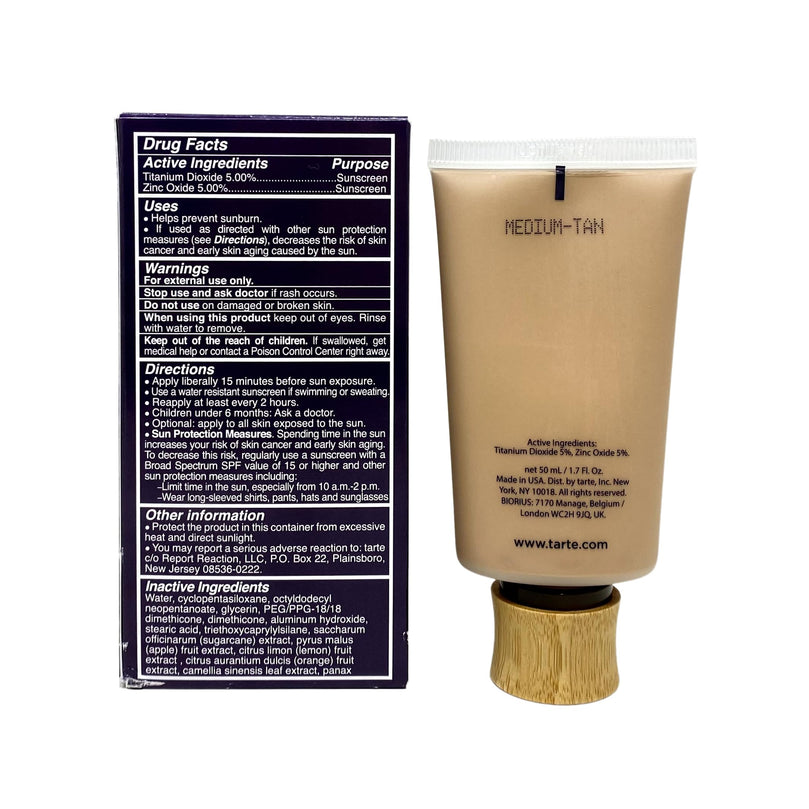 tarte Amazonian Clay BB Tinted Moisturizer Broad Spectrum SPF 20 Sunscreen Medium-Tan