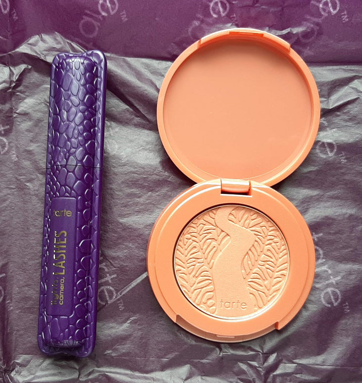 Tarte Birthday Set Limited Edtition: Lights Camera Lashes Mascara and Blush in Quirky, All Travel Size Minis