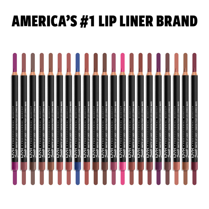 NYX PROFESSIONAL MAKEUP Suede Matte Lip Liner, Vegan Formula - Jet Set (True Blue)