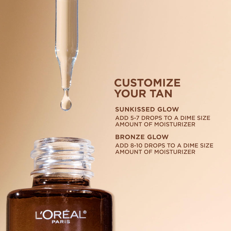 L'Oreal Paris Sublime Bronze Self-Tanning Facial Drops for Face, Fragrance Free, 1 fl oz