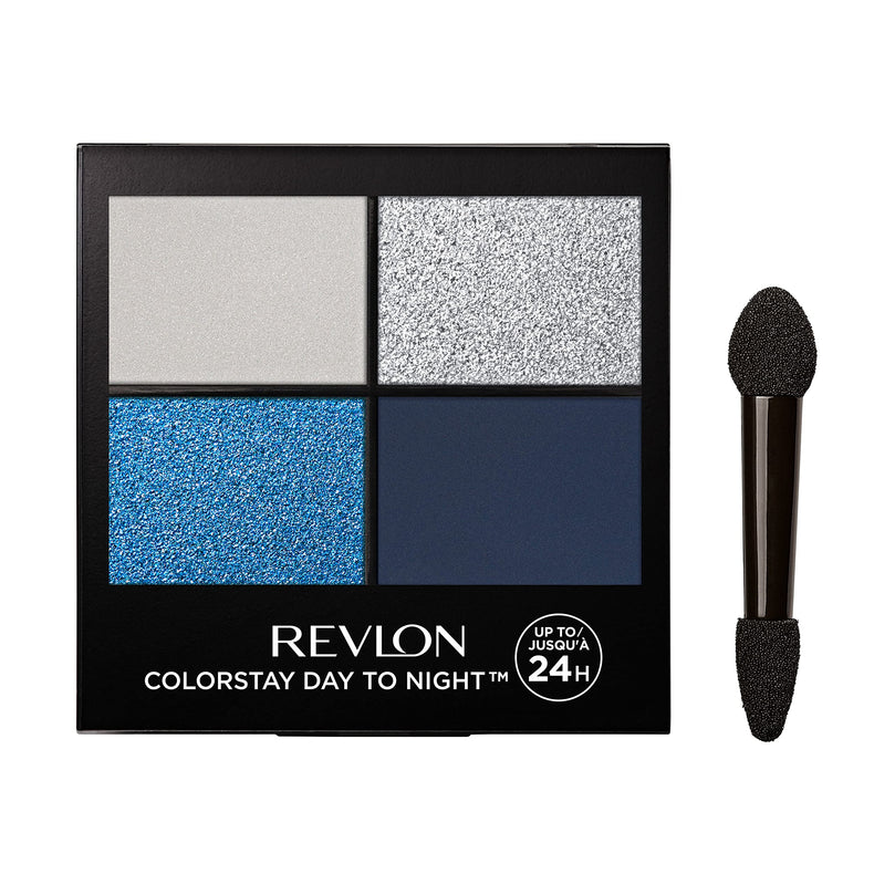 Revlon ColorStay Day to Night Eyeshadow Quad, Longwear Shadow Palette with Transitional Shades and Buttery Soft Feel, Crease & Smudge Proof, 580 Gorgeous, 0.16 oz